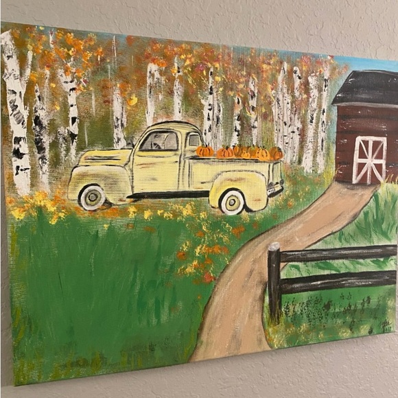 Original Rustic Fall Painting - Picture 8 of 13